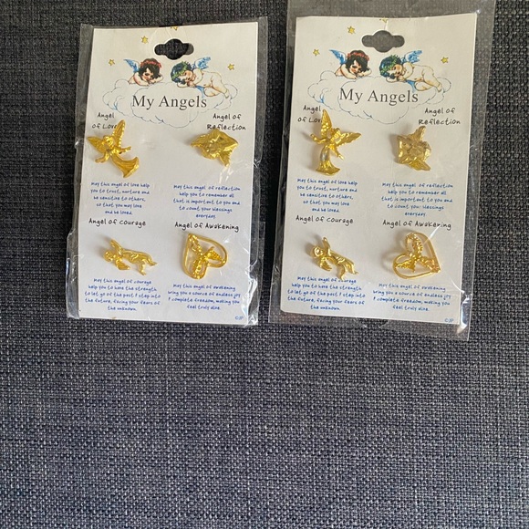 New In Package Angel Stud Pins - Picture 1 of 6